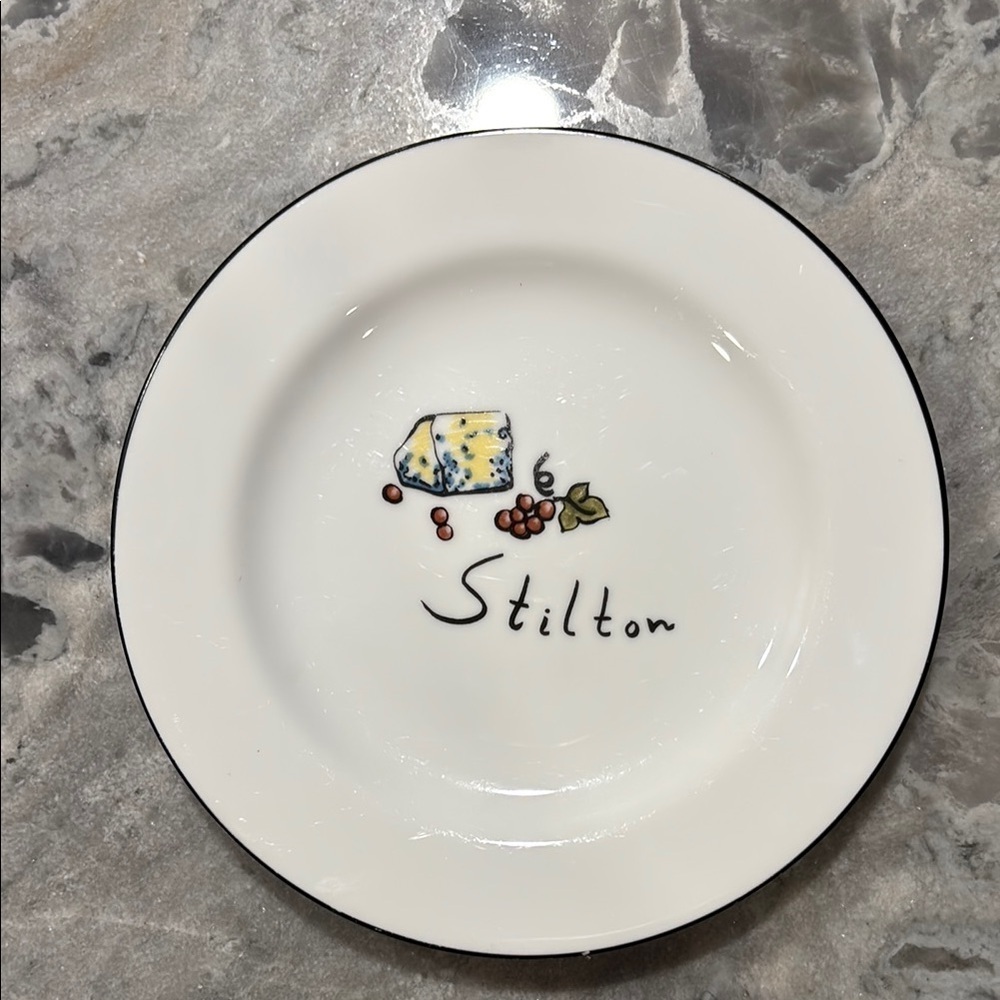 Pottery Barn Stilton White Cheese Plate